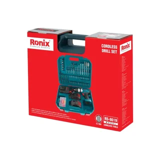 کیت دریل چکشی شارژی 20 ولت 53 پارچه RS-8619 رونیکس
